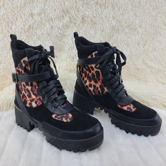 Cape Robbin Leopard Print 1 1/2" Platform Ankle Boot - Picture 9 of 9